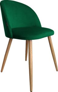 Atos Krzesło CLAUDINE 2 VELVET zielone/dąb z czterema nogami ATOS 1