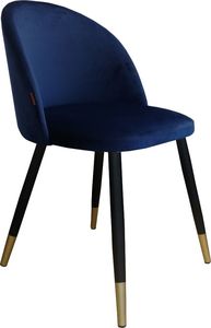 Atos Krzesło CLAUDINE 1 VELVET GOLD granatowe w stylu glamour ATOS 1
