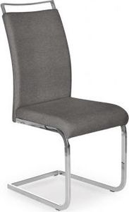 Halmar Krzesło K348 szare z uchwytem na chromowanej płozie HALMAR 1