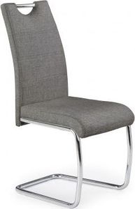 Halmar Krzesło K349 szare z uchwytem na srebrnej płozie HALMAR 1