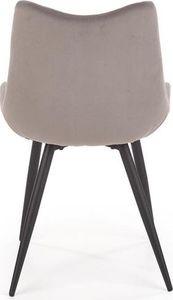 Halmar Krzesło K388 VELVET szare tapicerowane do jadalni i salonu HALMAR 4