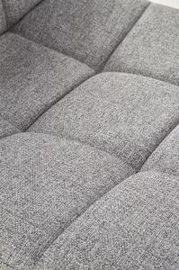 Halmar Krzesło K402 szare do salonu na czarnych metalowych nogach HALMAR 6