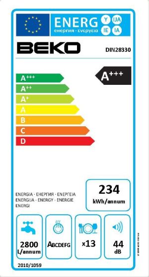 Zmywarka Beko DIN28330 2