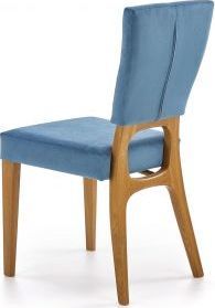 Halmar Krzesło WENANTY niebieskie dąb miodowy w stylu retro HALMAR 3