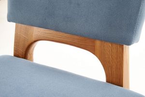 Halmar Krzesło WENANTY niebieskie dąb miodowy w stylu retro HALMAR 5
