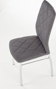 Halmar Krzesło K309 ciemno szare na chromowanych nogach HALMAR 7