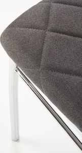 Halmar Krzesło K309 ciemno szare na chromowanych nogach HALMAR 8