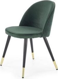 Halmar Krzesło K315 VELVET zielone aksamitne na czarno złotych nogach HALMAR 1