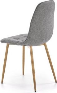 Halmar Krzesło K316 szare tapicerowane na metalowych nogach HALMAR 3