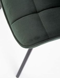 Halmar Krzesło K332 VELVET zielone tapicerowane z przeszyciami HALMAR 5