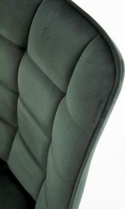 Halmar Krzesło K332 VELVET zielone tapicerowane z przeszyciami HALMAR 6