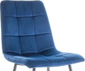 Signal Krzesło MILA VELVET granatowe tapicerowane pikowane SIGNAL 3