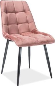 Signal Krzesło CHIC VELVET różowe tapicerowane w stylu glamour SIGNAL 1