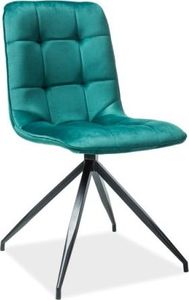 Signal Krzesło TEXO zielone tapicerowane nowoczesne z pikowanym siedziskiem SIGNAL 1