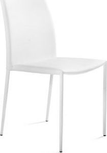 Unique Krzesło DESIGN białe ekoskóra tapicerowane w całości UNIQUE 1