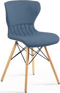 Unique Krzesło SOFT jasno niebieskie tapicerowane do jadalni UNIQUE 1