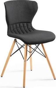 Unique Krzesło SOFT ciemno szare tapicerowane tkaniną materiałową UNIQUE 1