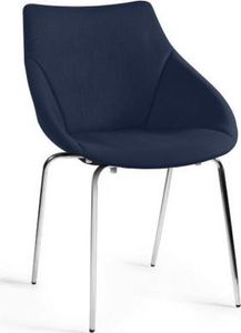 Unique Krzesło LUMI ciemno niebieskie z metalowymi nogami UNIQUE 1