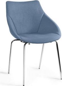 Unique Krzesło LUMI jasno niebieskie chromowane UNIQUE 1