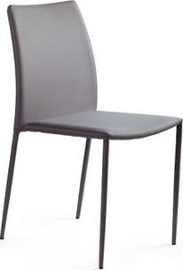Unique Krzesło DESIGN szare w całości tapicerowane sztaplowane UNIQUE 1