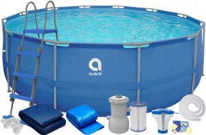 Enero Basen stelażowy owalny z pompą 450x122cm z pompą drabiną i podłożem (17802EU) 8