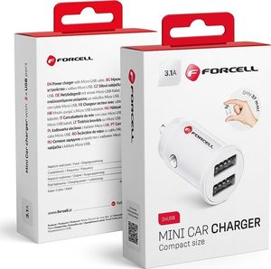Ładowarka ForCell Mini CC-SJ02 2x USB-A 3.1 A  (5903396042133) 2