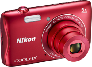 Aparat cyfrowy Nikon Coolpix S3700 Czerwony (VNA822E1) 1