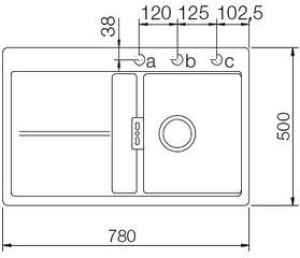 Zlewozmywak Teka Zlewozmywak 1-komorowy Gloria 40 B-TG z ociekaczem 78 x 50cm sepia (40145177) 2