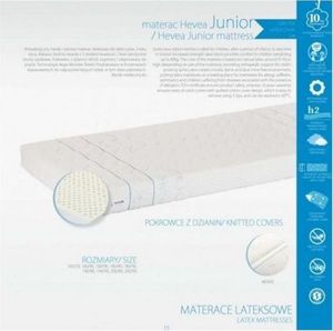Hevea Materac lateksowy Junior 90x180 H2 średnio-twardy HEVEA 6