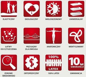 Hevea Materac COMFORT H2 lateksowy do łóżka HEVEA 3