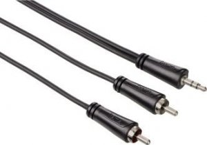 Kabel Hama Jack 3.5mm - RCA (Cinch) x2 3m czarny (991222960000) 1