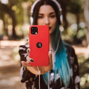 Partner Tele.com Futerał Forcell SILICONE do IPHONE XS Max ( 6,5 ) czerwony (1) (z wycięciem na logo) 2