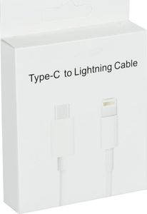 Kabel USB Partner Tele.com USB-C - Lightning 1 m Biały 2