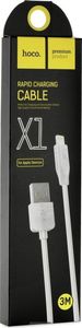 Kabel USB Partner Tele.com HOCO kabel USB do iPhone Lightning 8-pin X1 RAPID biały 3 metry 1