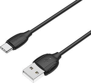 Kabel USB Borofone USB-A - USB-C 1 m Czarny (6931474701794) 1