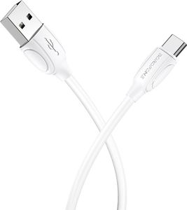 Kabel USB Borofone USB-A - USB-C 1 m Biały (6931474701800) 1