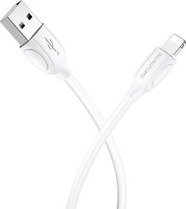 Kabel USB Borofone USB-A - Lightning 1 m Biały (6931474701763) 1