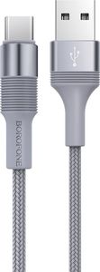 Kabel USB Borofone USB-A - USB-C 1 m Szary 1