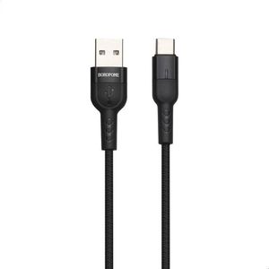 Kabel USB Borofone USB-A - USB-C 1.2 m Czarny (6931474724090) 1