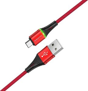 Kabel USB Borofone USB-A - microUSB 1.2 m Czerwony (6931474728227) 1