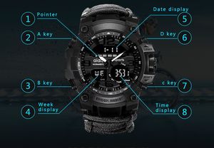 Zegarek Naviforce Surviwalowy militarny z bransoletką Paracord wodoodporny do 30M zielony (1002) 2