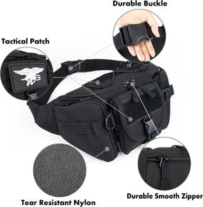 SASZETKA NERKA Taktyczna Wojskowa SURVIVAL Wodoodporna CZARNA CY-6011 3