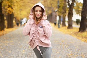 Adidas adidas Ruched Hoodie EC0782 różowe 32 4