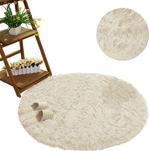 Strado Dywan okrągły Shaggy Strado 150x150 CreamBeige (Beżowy) uniwersalny 1