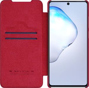 Nillkin Etui skórzane z klapką Nillkin QIN do Samsung Galaxy Note 20 (Czerwone) uniwersalny 13