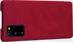 Nillkin Etui skórzane z klapką Nillkin QIN do Samsung Galaxy Note 20 (Czerwone) uniwersalny 10