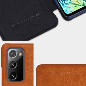 Nillkin Etui Nillkin QIN do Samsung Galaxy S20 FE (Brązowe) uniwersalny 5