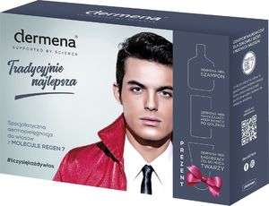 Dermena Dermena Supported By Science Men Zestaw prezentowy (szampon 200ml+krem po goleniu 50ml+żel do mycia twarzy 150ml) 1