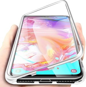 Magnetic Etui Magnetyczne Front+Back do Xiaomi Mi Note 10 Lite (Srebrne) uniwersalny 1