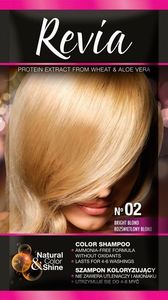 Revia Szampon koloryzujący do włosów nr 02 Rozświetlony Blond 1op. 1